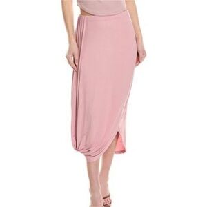 NWOT Free People Beach Pink Midi Pull-on Skirt Size XS